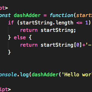 Screenshot of code editor with a recursive program